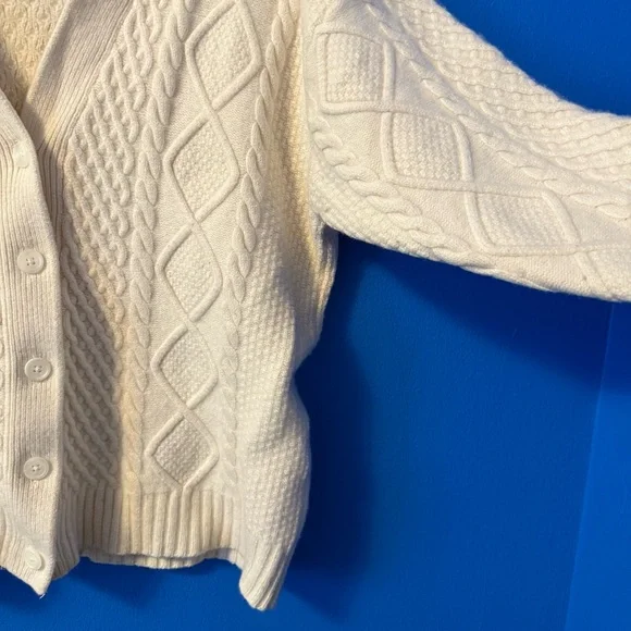Aritzia Sunday Best Cooper Cable Knit Cardigan - Ivory - Picture 10 of 15